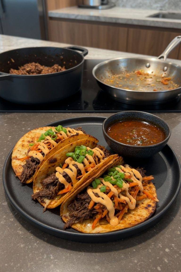 🌮🔥 Korean BBQ Birria Tacos — 3
