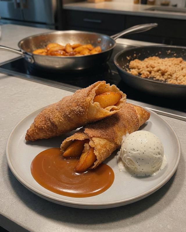 🍑🥃 Bourbon Peach Cobbler Egg Rolls — photo 2