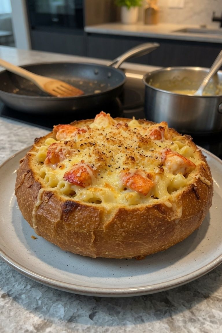 🦞🧀 Lobster Mac & Cheese Garlic Bread Boat — 2