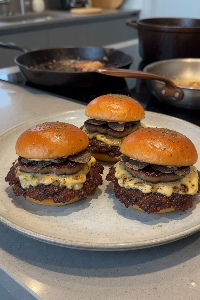 🥩✨ A5 Wagyu Smash Burger Trio — 3