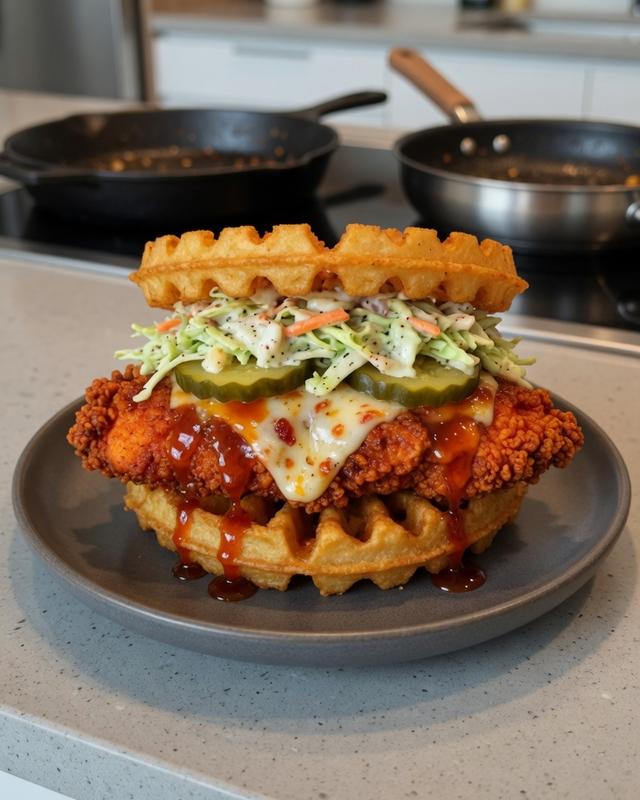🧇🔥 Waffle Fry Bun Spicy Chicken Deluxe — photo 1