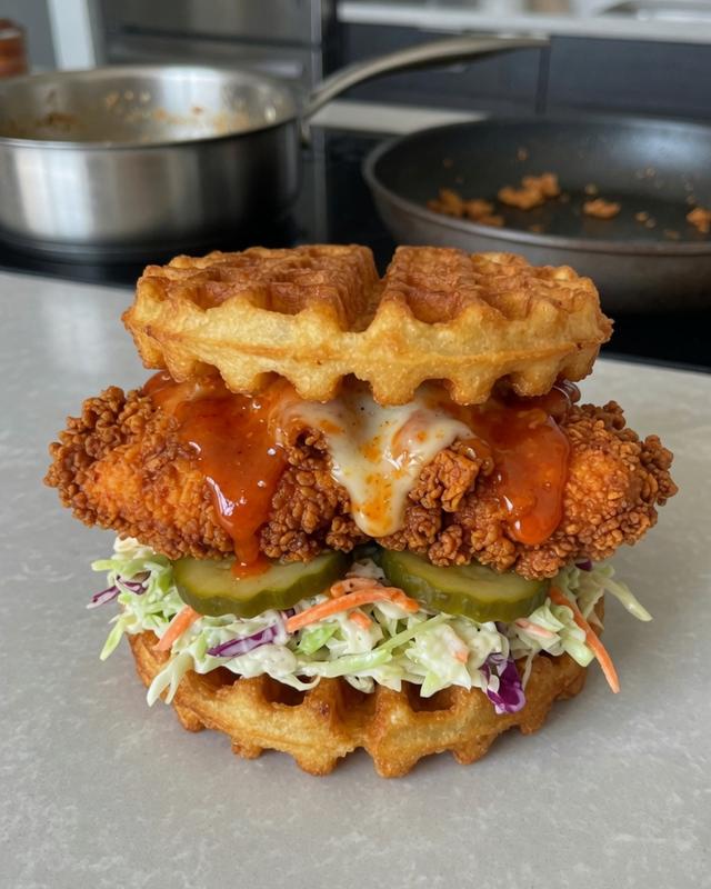 🧇🔥 Waffle Fry Bun Spicy Chicken Deluxe — photo 3