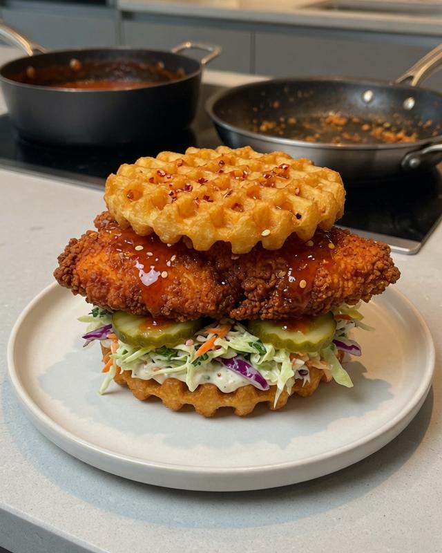 🧇🔥 Waffle Fry Bun Spicy Chicken Deluxe — photo 4