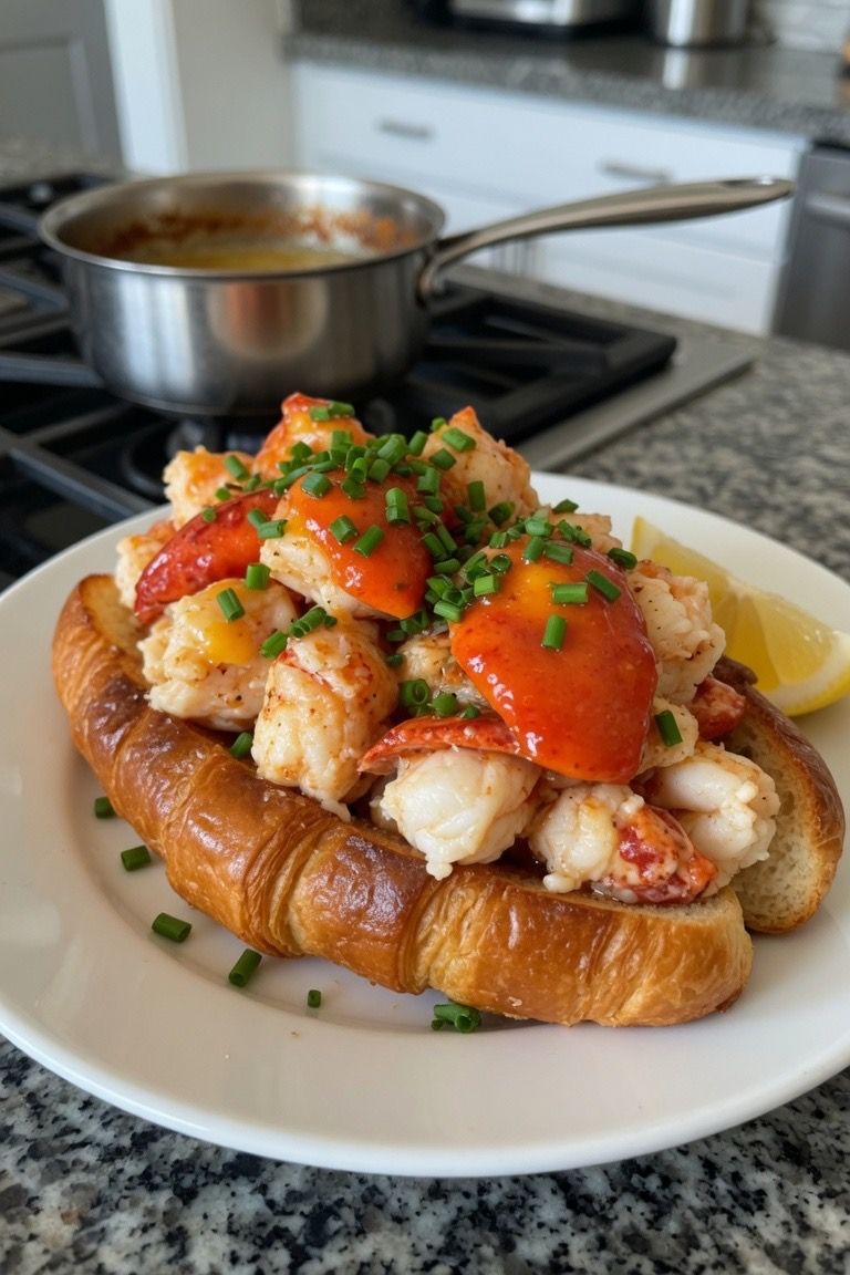 🦞🧈 Brown Butter Lobster Roll on a Toasted Croissant — 2