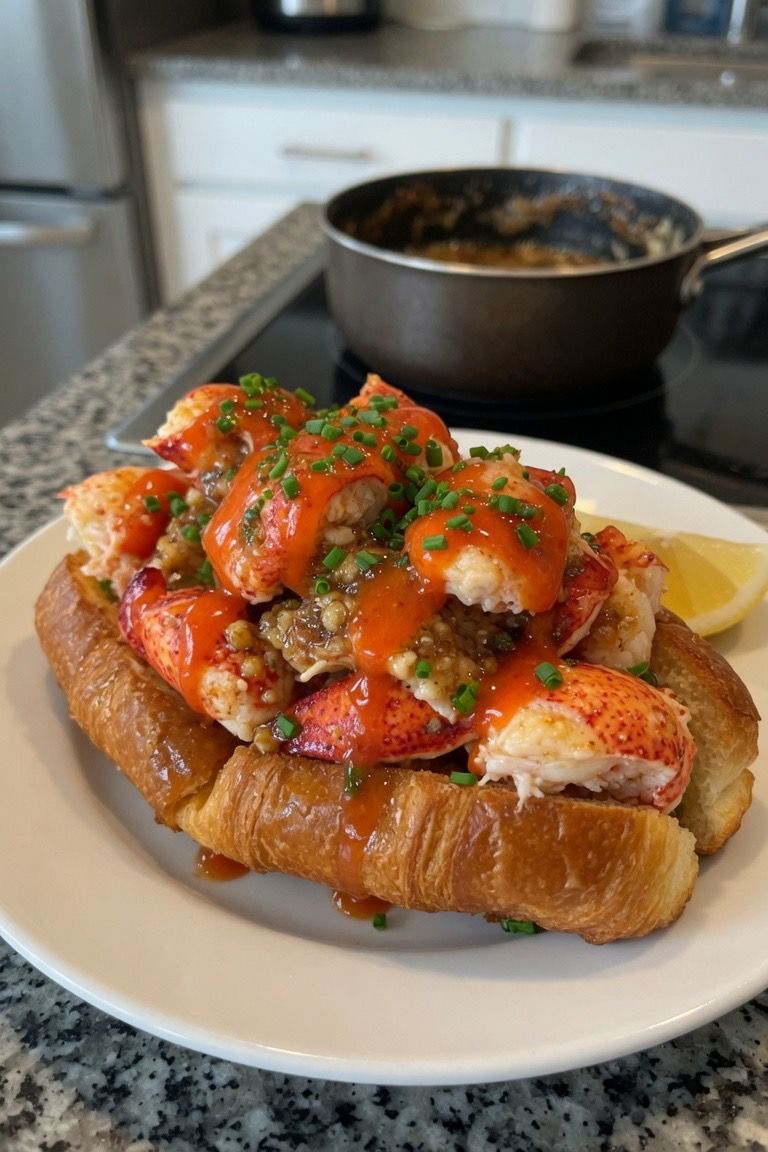 🦞🧈 Brown Butter Lobster Roll on a Toasted Croissant — 3