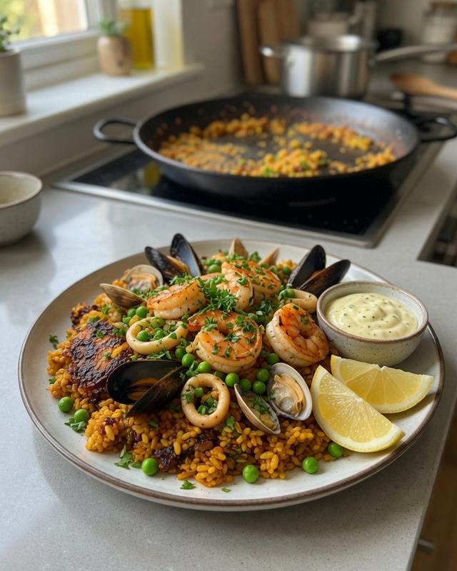 🦐🍚🍋 Golden Socarrat Paella — photo 1