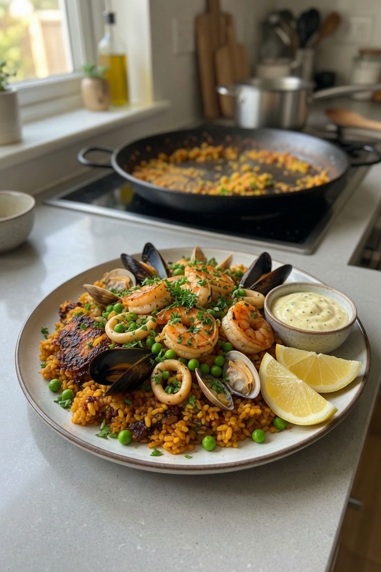 🦐🍚🍋 Golden Socarrat Paella — 1