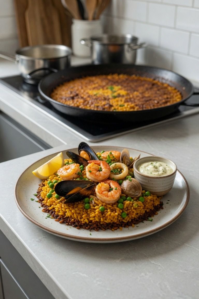 🦐🍚🍋 Golden Socarrat Paella — 2