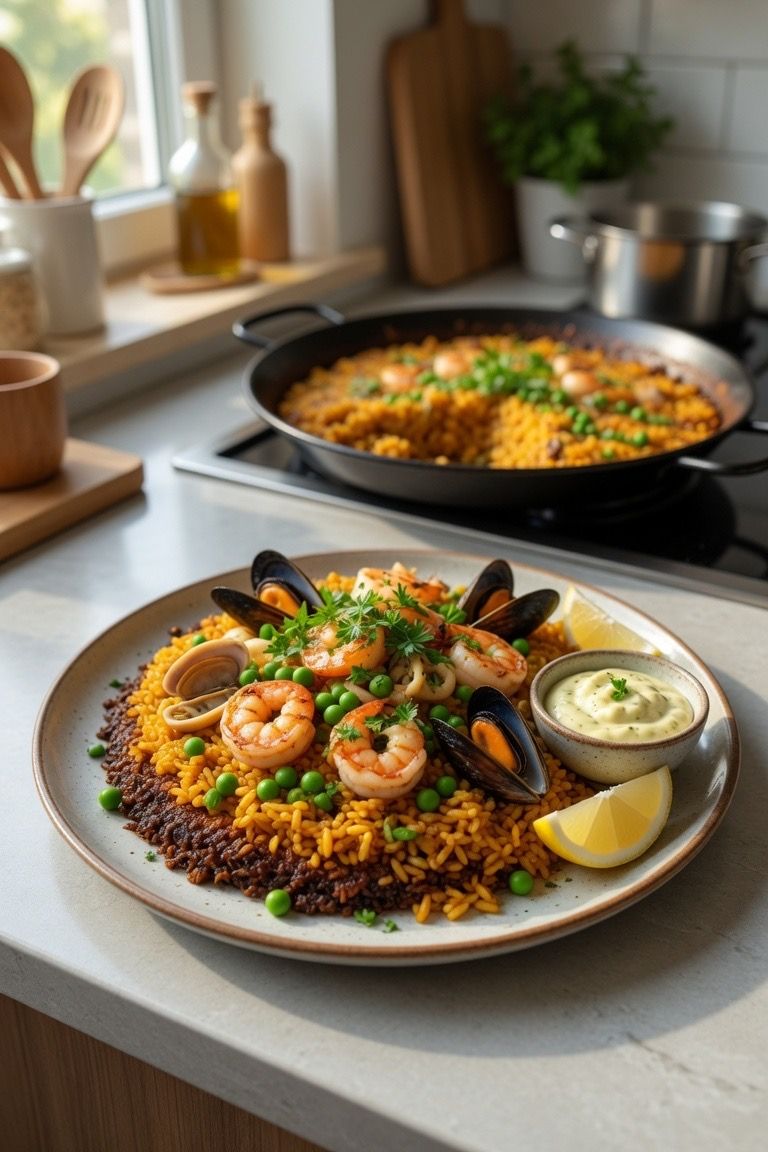 🦐🍚🍋 Golden Socarrat Paella — 3