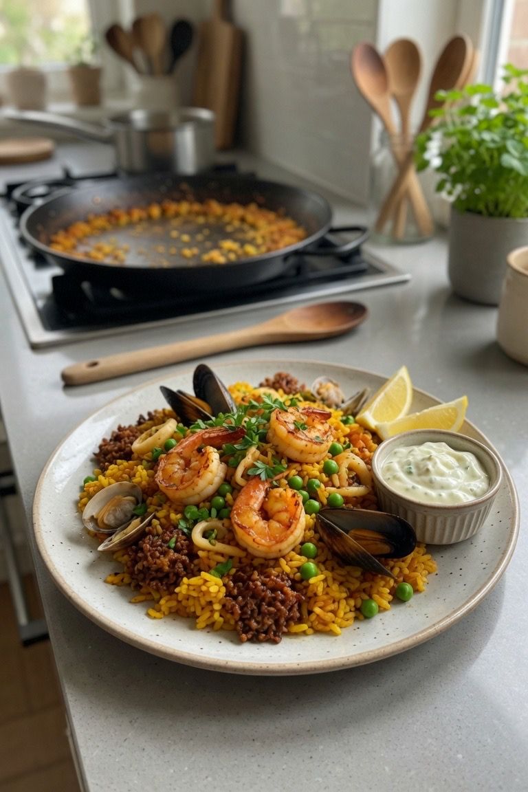🦐🍚🍋 Golden Socarrat Paella — 4