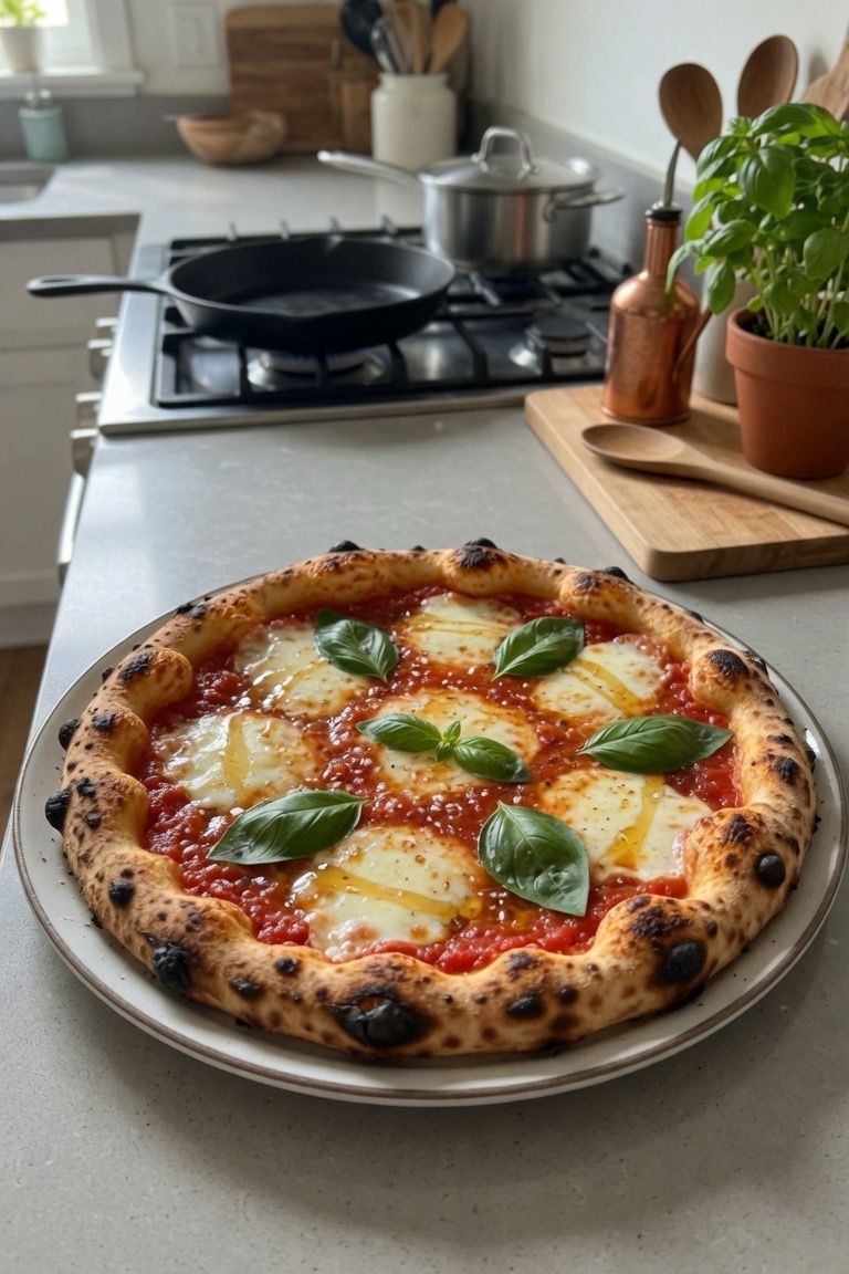 🍕🌶️🍯 Blistered Neapolitan Pizza: Nonna’s Vesuvius Margherita with Hot Honey — 2