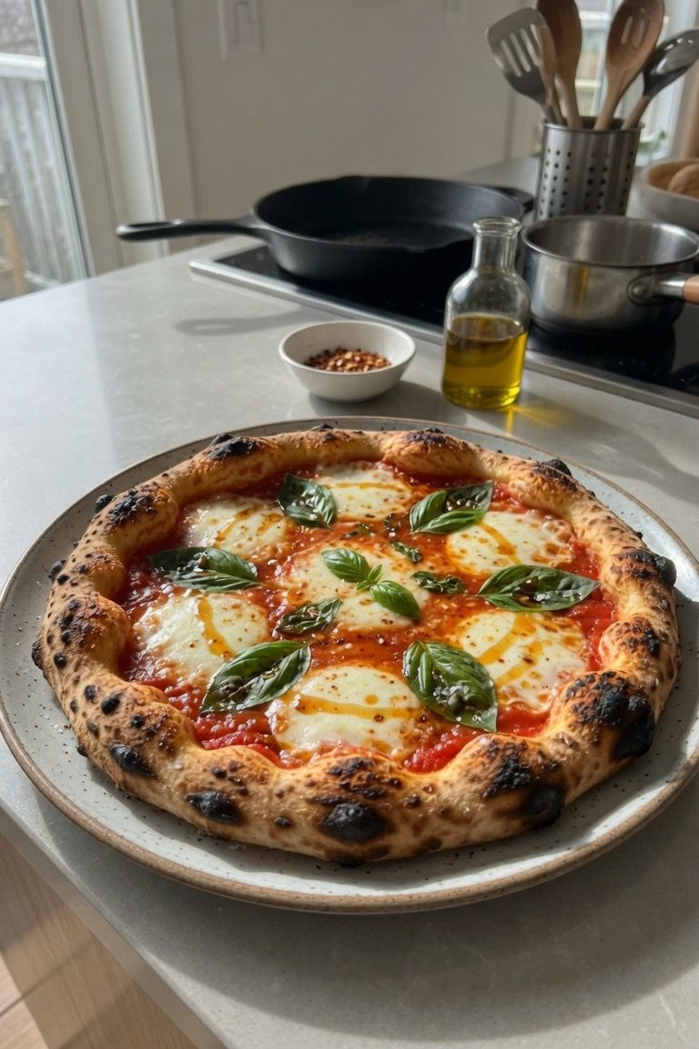 🍕🌶️🍯 Blistered Neapolitan Pizza: Nonna’s Vesuvius Margherita with Hot Honey — 3