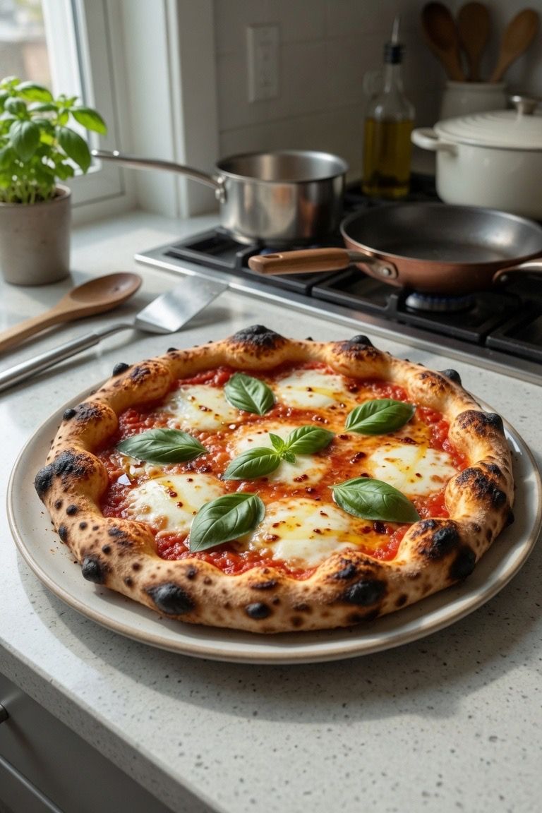 🍕🌶️🍯 Blistered Neapolitan Pizza: Nonna’s Vesuvius Margherita with Hot Honey — 4