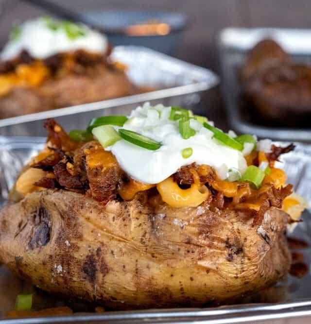 Loaded baked potato with all the fixings