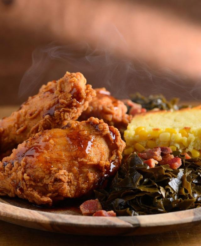 🍗 🥃 Bourbon Peach Glazed Fried Chicken Plate — photo 2