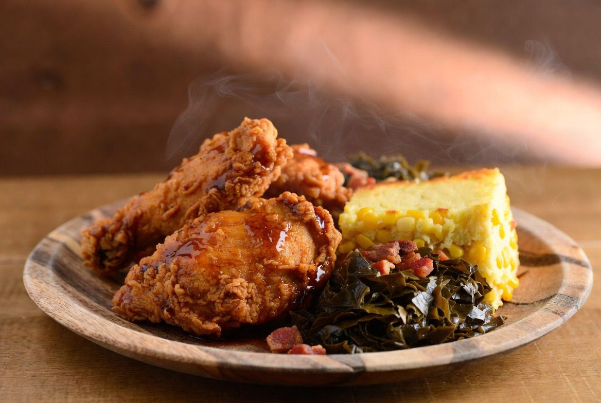 🍗 🥃 Bourbon Peach Glazed Fried Chicken Plate — 2
