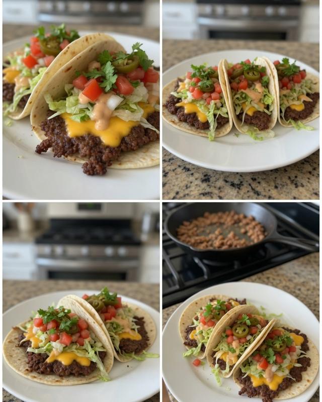 🔥🌮 Double-Smashed Burger Tacos with Special Sauce — photo 4