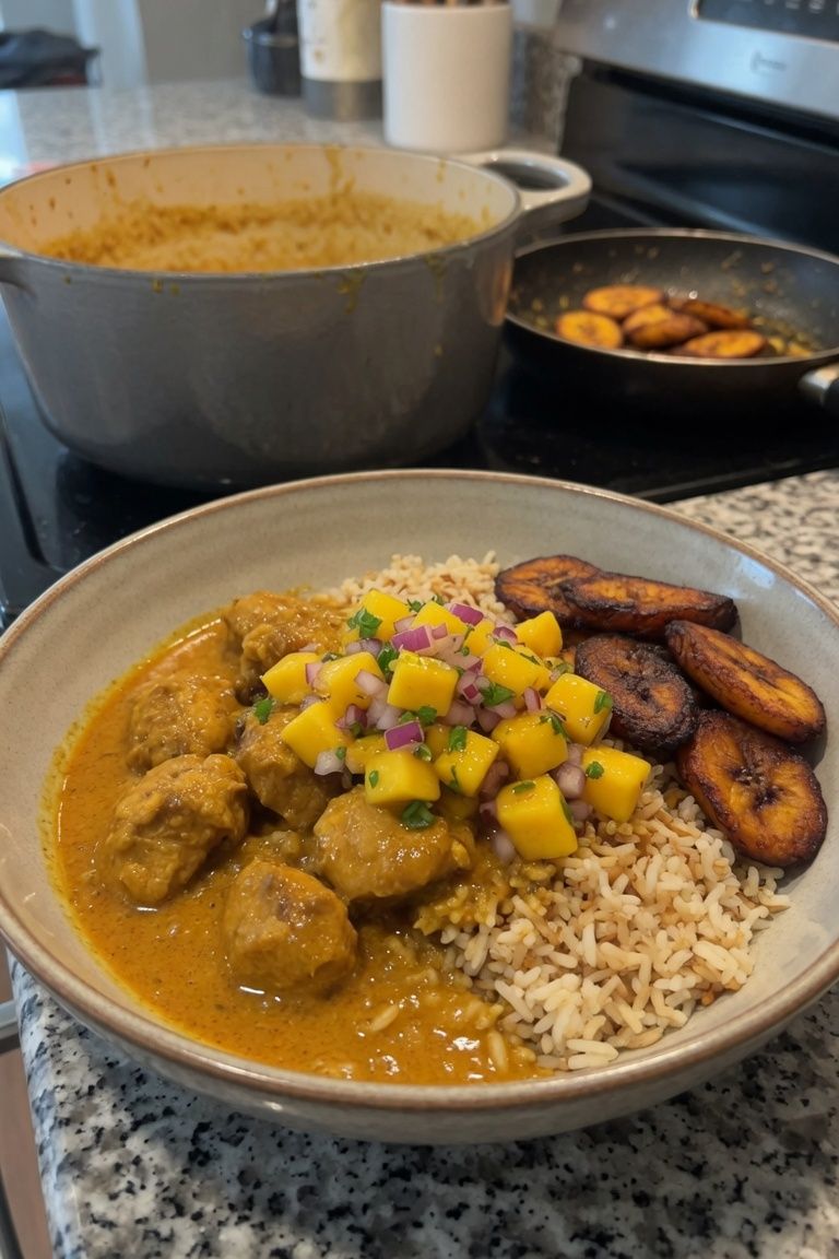 🥥🍛 Caribbean Coconut Curry Chicken Bowl — 3