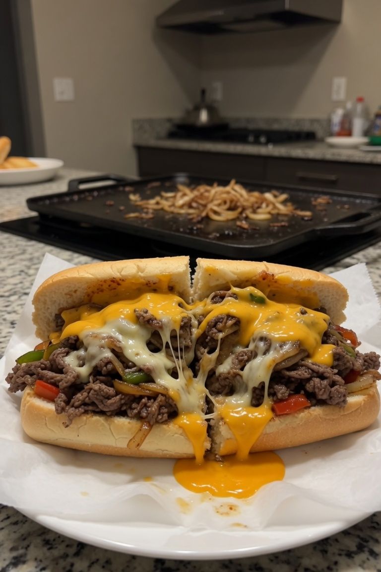 🧀🥩 Authentic “Whiz Wit” Philly Cheesesteak — 4