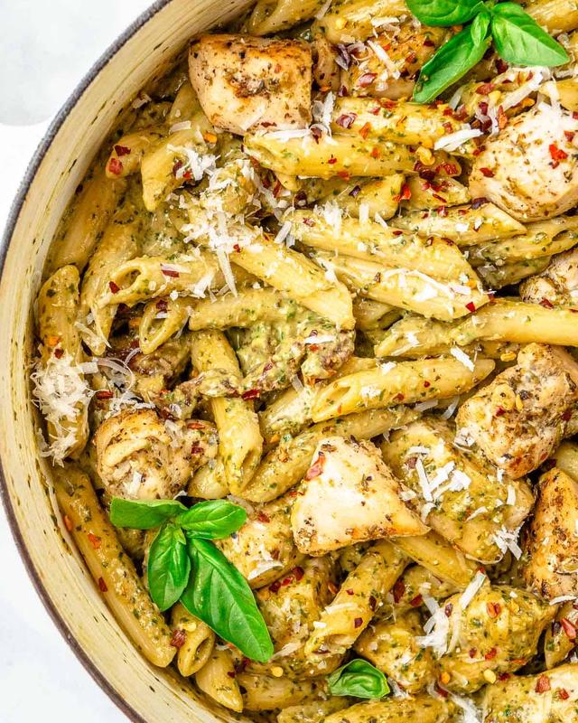 Chicken pesto pasta