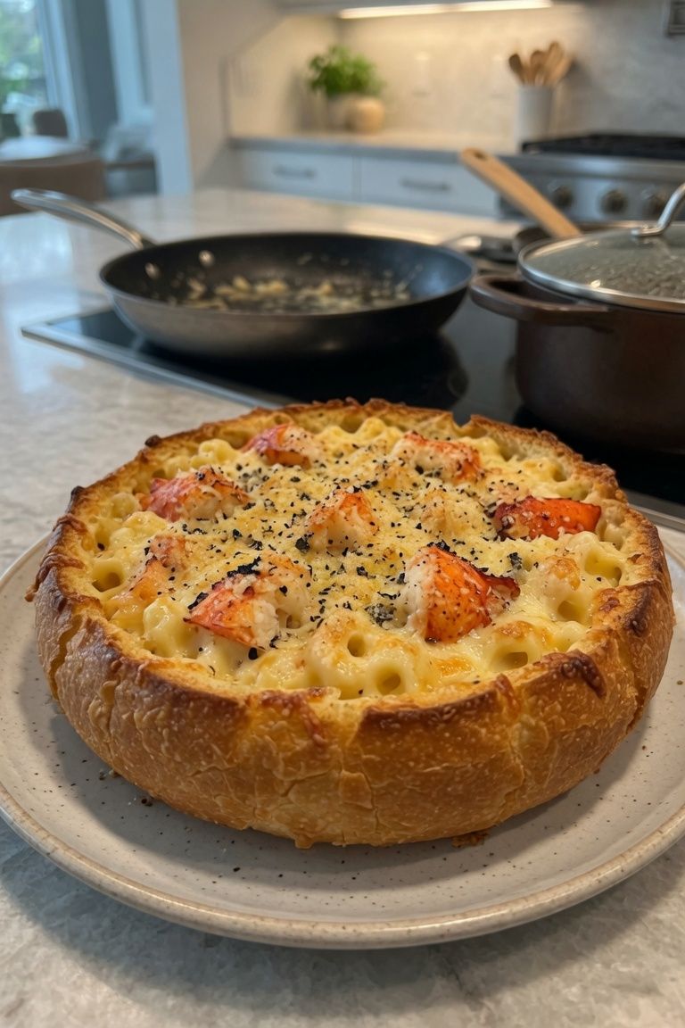 🦞🧀 Lobster Mac & Cheese Garlic Bread Boat — 1