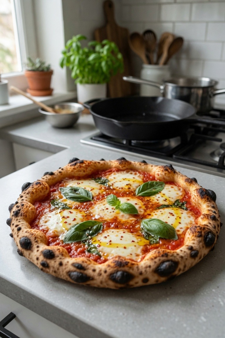 ππΆοΈπ― Blistered Neapolitan Pizza: Nonnaβs Vesuvius Margherita with Hot Honey