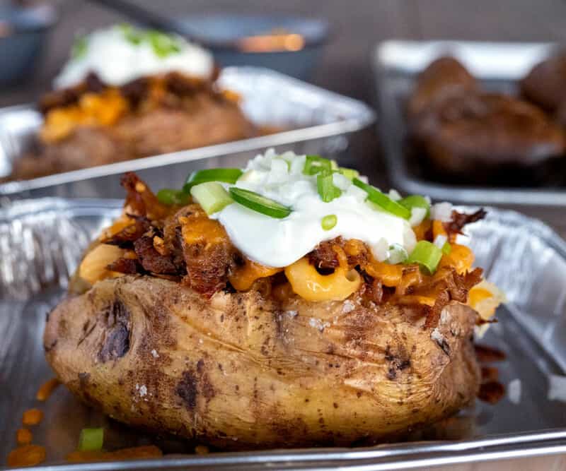 Loaded baked potato with all the fixings