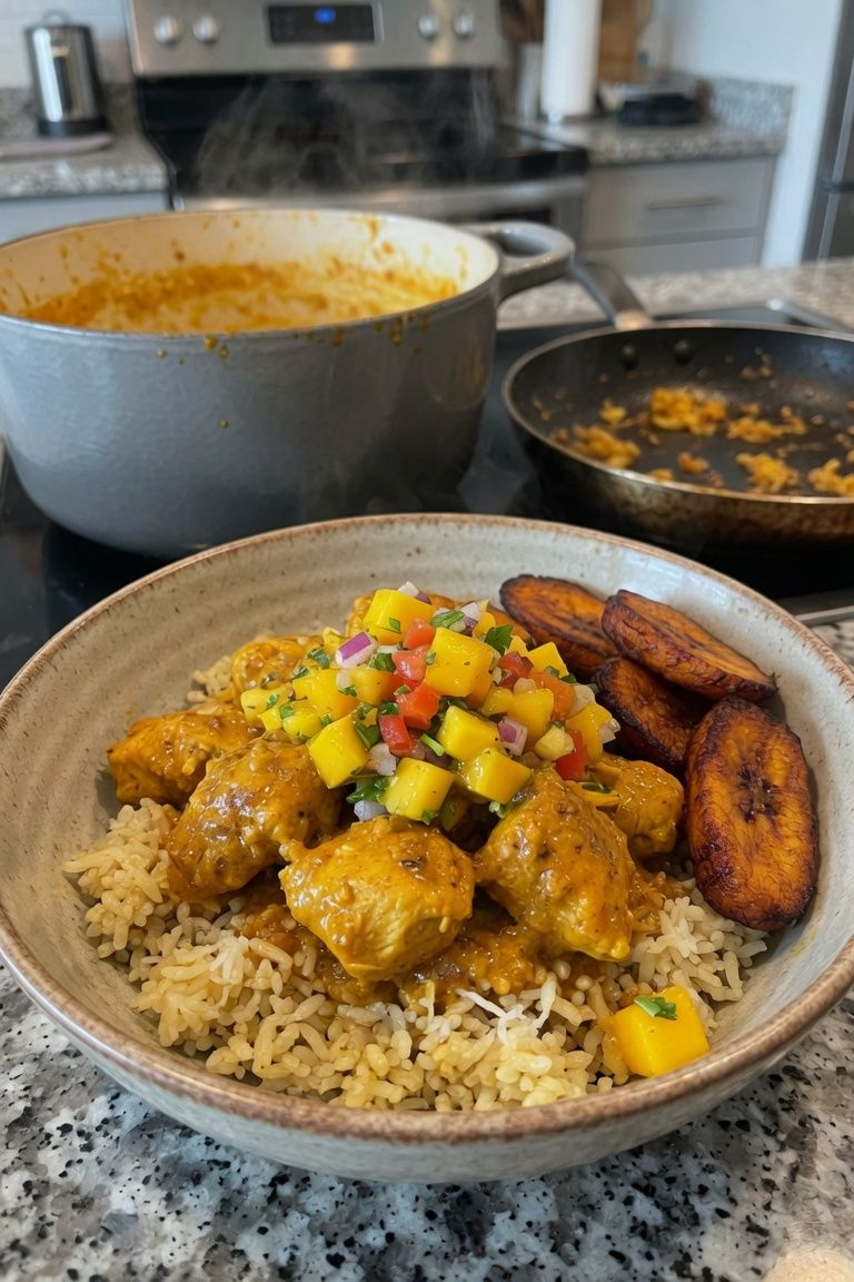 🥥🍛 Caribbean Coconut Curry Chicken Bowl — 1