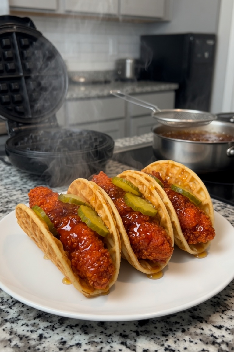 π§π₯ Nashville Hot Chicken & Waffle Tacos