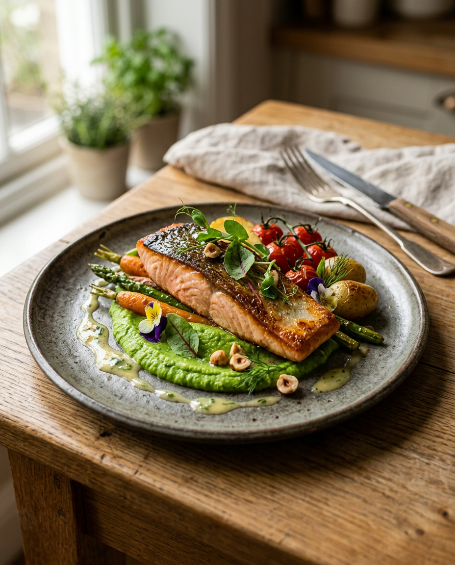 Herb-Crusted Salmon with Lemon Beurre Blanc — 2