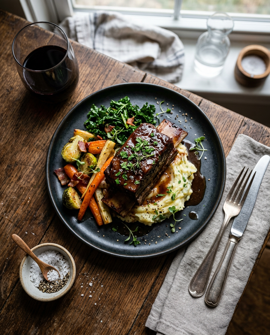 Braised Short Ribs with Red Wine Polenta — 4