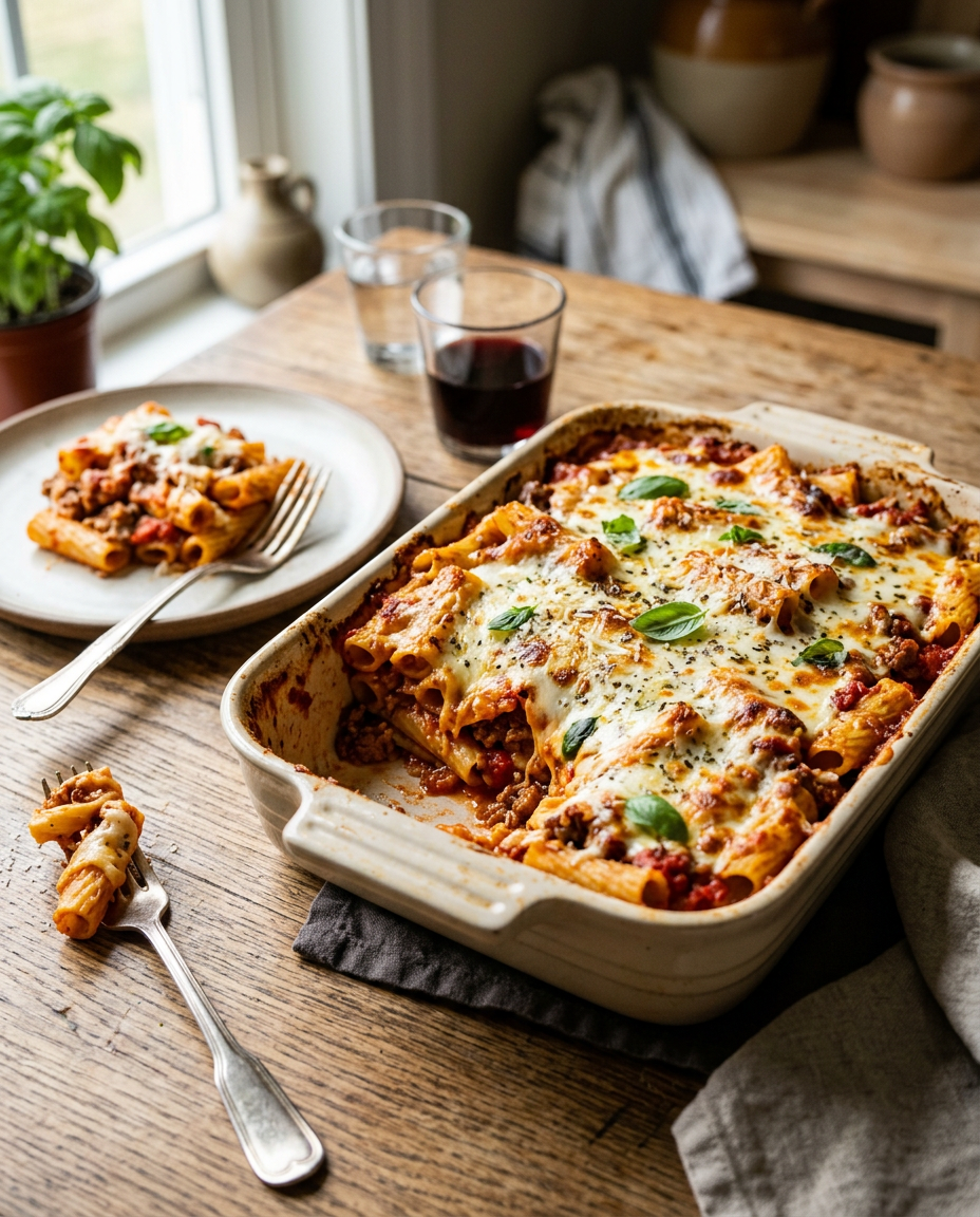 Cheesy Baked Ziti — 1