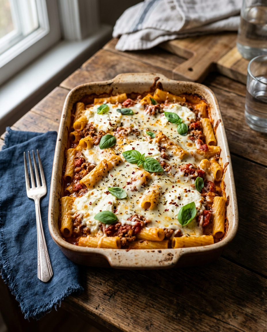 Cheesy Baked Ziti — 4